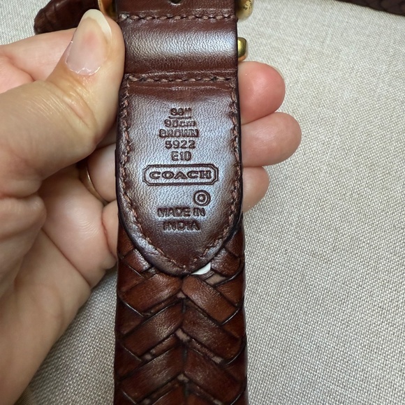 Men’s Braided Leather Coach Belt Size Large 36” - Picture 3 of 8